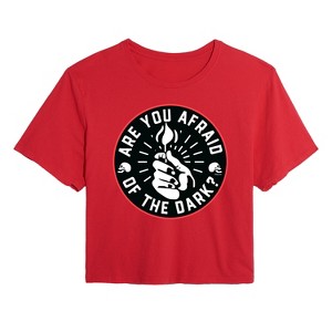 Women's - Are You Afraid of the Dark - Logo Seel Cropped Graphic T-Shirt - 1 of 4