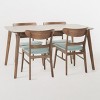 GDFStudio Dimick Mid Century Modern Fabric Upholstered Wood 5 Piece Dining Set - 2 of 4
