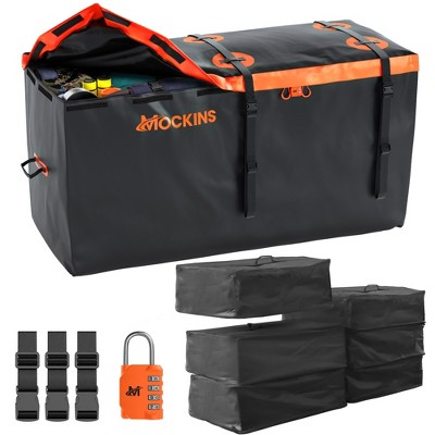 Mockins 30 Cu Ft. Orange Waterproof Cargo Bag  (60" x 24" x 36") with 6 Packing Cubes & Accessories