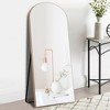 Dovelina Modern Wood Frame Arched Mirror Decorative Wall Mirror - 2 of 4