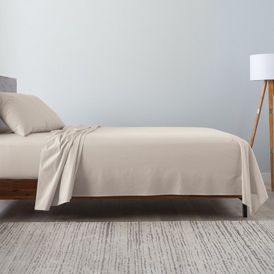 Taupe Full Microfiber Sheet Set with Pillowcases