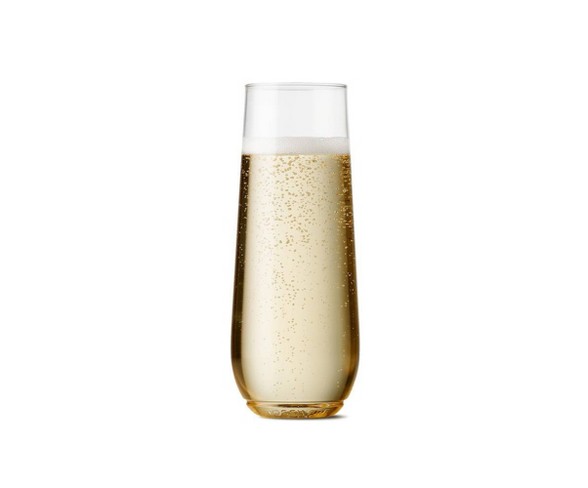 9oz Flute Plastic Champagne Glasses Set of 48 Clear - TOSSWARE