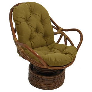 Blazing Needles, 48-inch by 24-inch Solid Outdoor Spun Polyester Swivel Rocker Cushion - 1 of 1