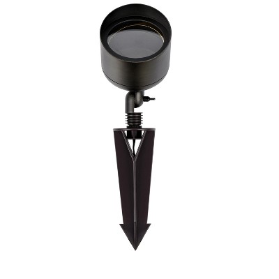 Elegant Lighting Outdoor 12V Cast Brass wide spot light 4.75 inch x 8 inch in Dark Bronze
