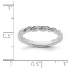 Black Bow Jewelry 2.5mm 14k White Gold .04 Ctw Diamond Stackable Twist Band - 4 of 4