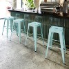 Flash Furniture Commercial Grade 30" High Backless Distressed Metal Indoor-Outdoor Barstool - 4 of 4