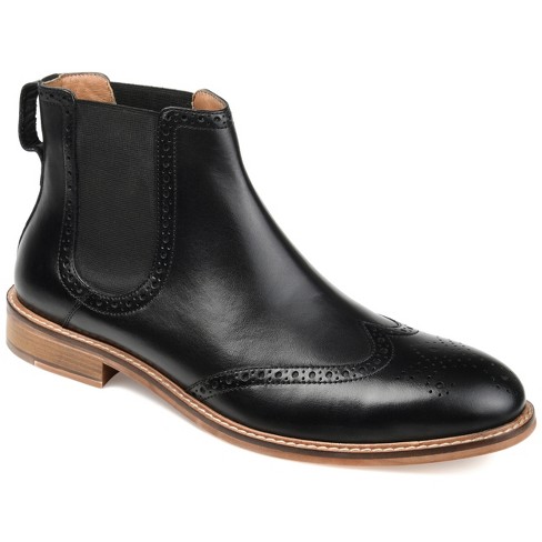 Brogue chelsea boots hot sale mens black