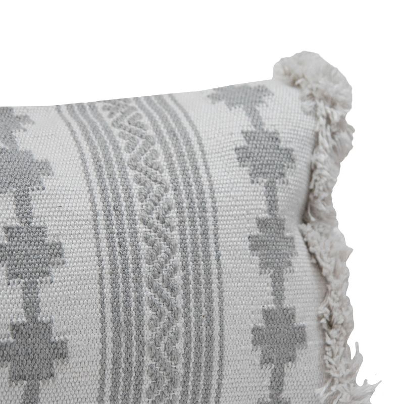 14x36 Inches Hand Woven Gray Polyester with Polyester Fill Pillow - Foreside Home & Garden, 2 of 8