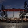15 Ft Large Patio Umbrella with Solar Lights, Outdoor Double-Sided Rectangle Umbrella with Base, Outdoor Umbrella for Backyard, Pool, Patio - 3 of 4