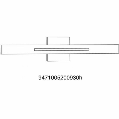 Modern Chrome 24" LED Wall Sconce with Nickel Finish