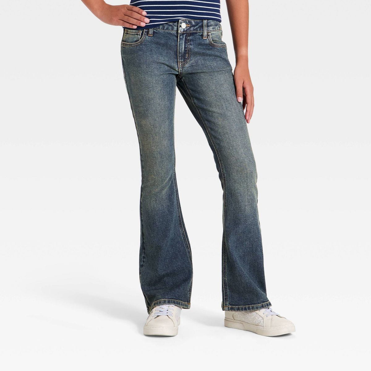 Girls' Low-Rise Flare Pants - Art Class™