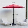 Outdoor Patio Umbrella with Push Button Tilt and Crank, Market Umbrella 8 Sturdy Ribs UV Protection Waterproof for Garden, Backyard - 3 of 4
