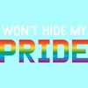 Adult Design By Humans Won't Hide My Pride Rainbow By machmigo Racerback Tank Top - 2 of 2