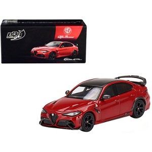 Alfa Romeo Giulia GTAm Rosso GTA Red with Carbon Top 1/64 Diecast Model Car by BBR - 1 of 3