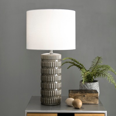 gray ceramic table lamp