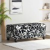 MAYEERTY Luxury Storage Ottoman, Floral Patterned Fabric Soft-Close Hinges Hidden Compartment, Living Room Bedroom - 2 of 4