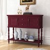 ChicFurnit Decorative Storage Cabinet Retro Console Table with Drawers and Cabinets for Living Room, Red, 46.00"*16.90"*8.30" - 2 of 4