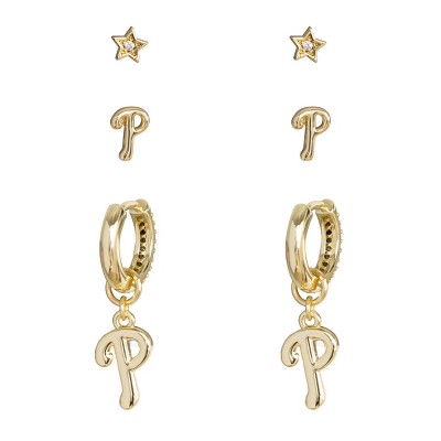 Bijoux Sport by Luv Aj MLB Logo Huggie Earring Set 