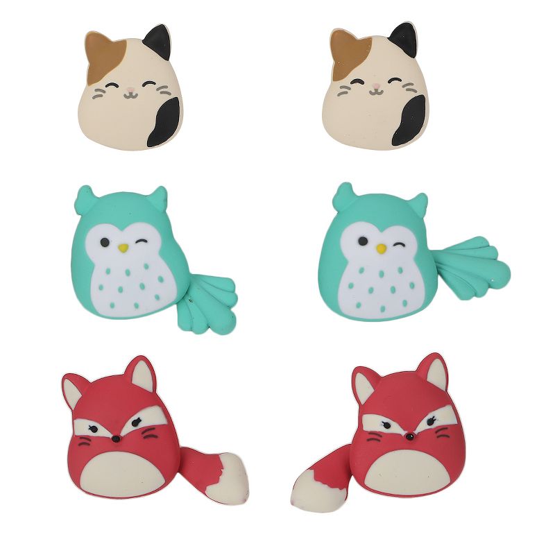 Squishmallows Cam Fifi & Winston 3-Pack Earrings Set, 1 of 7