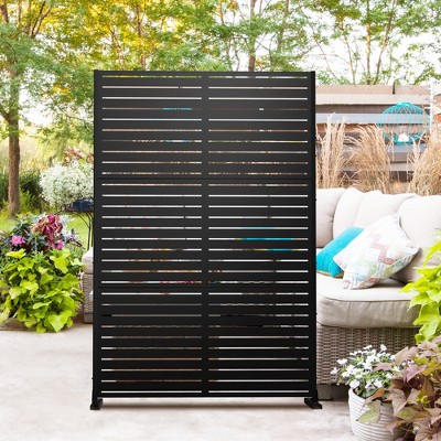 Dovelina Metal Outdoor Privacy Screen Freestanding Patio Decorative ...