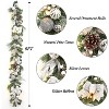 Christmas Garland, 6FT Christmas Garland with Ball Ornaments, Ribbons, Pinecones for Door Stairs Mantle Christmas Decoration - 3 of 4