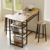 COMHOMA 3PCS Dining Table Set for 2, Counter Height Kitchen Table & 2 Chairs - 4 of 4