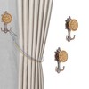 Unique Bargains Curtain Holdbacks Sunflower Hangers Bronze 5.51"x2.56" 1 Pair - 2 of 4