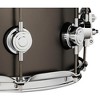 DW Collector's Series Satin Black Over Brass Snare Drum With Chrome Hardware - 2 of 2
