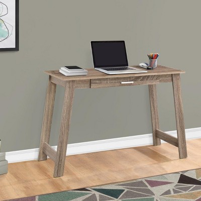 INFURNIC Desks Modern Computer Desk with Storage Drawer and Spacious Work Surface for Small Office, Brown, 42"*18"*29.25"