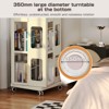 Vynxaria 4-Tier All-Steel Rotating Bookshelf with 360¡« Wheels, Large Size Sturdy & Spacious Book Rack, New Style Yellow Bookshelf - 3 of 4