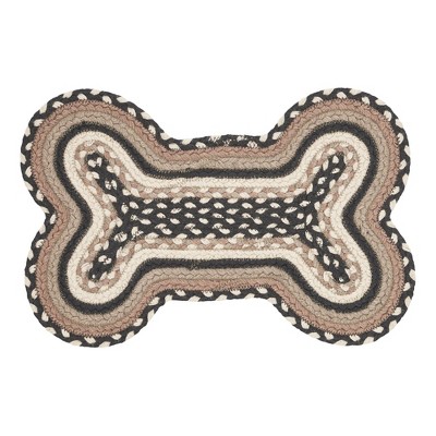 Sawyer Mill Charcoal Creme Indoor/Outdoor Small Bone Rug 11.5x17.5