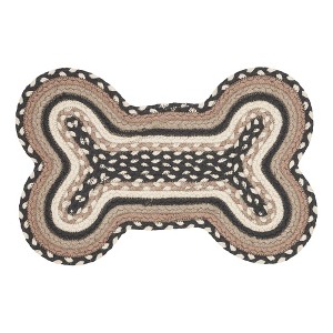 Sawyer Mill Charcoal Creme Indoor/Outdoor Small Bone Rug 11.5x17.5 - 1 of 4