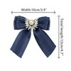 INSPIRE CHIC Women's Ribbon Rhinestone Pre-tied Bow Neck Tie Brooch Pins for Shirts - 2 of 4