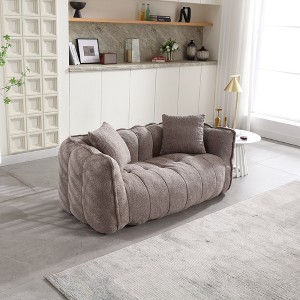 LOVMOR 66.14"Soft beanbag chair with high resilience foam core for two people,Yellow - 1 of 4