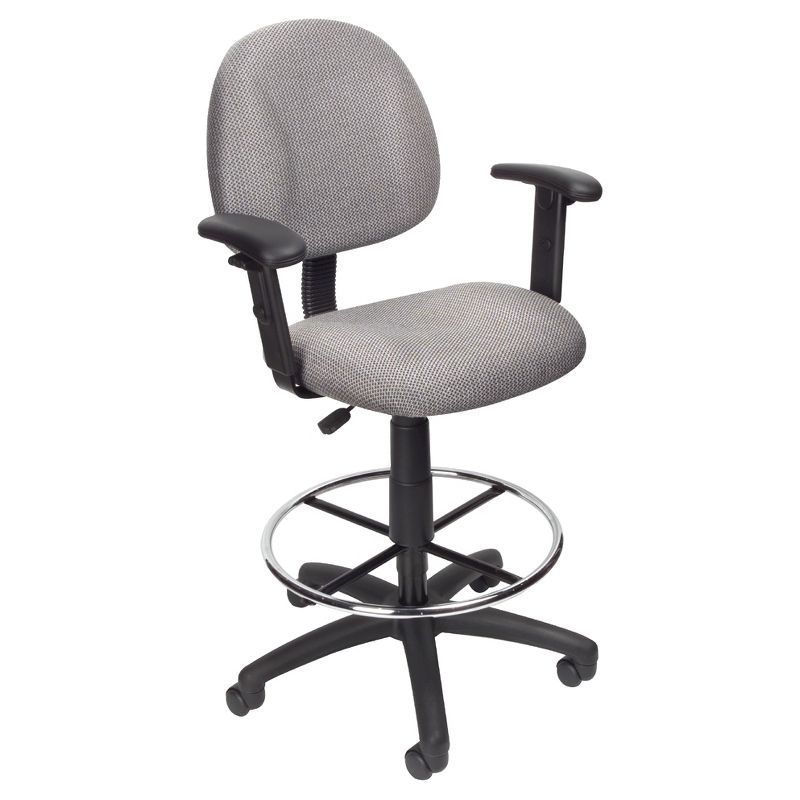 Drafting Stool with Footring and Adjustable Arms - Boss Office Products, 1 of 10