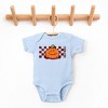The Juniper Shop SmileyWorld Pumpkin Face Checkered Baby Short Sleeve Bodysuit - 2 of 4