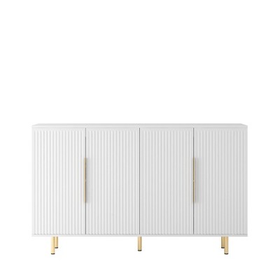 NicBex 56.69 Inch Modern 4-Door Storage Cabinet with Adjustable Shelves,Accent Cabinet Console Table for Living Room,Kitchen,Bedroom