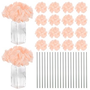 Unique Bargains Plastic Durable Realistic Reusable Silk Hydrangea Flowers with Stems for Home Decor/Wedding 9.84 In - 1 of 4