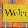 HomeRoots 24" X 36" Gray Orange And Yellow Fall Plaid Welcome Outdoor Coir Door Mat - 4 of 4