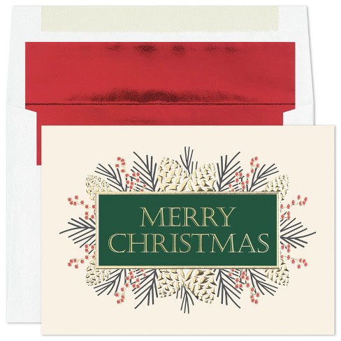  Christmas Steeple Christmas Card - Set of 15 : Greeting Cards  : Office Products