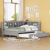 KTMBDW Twin/Full Size Wooden DayBed with Twin Trundle, DayBed with Storage Shelf and USB Charging Ports,No Box Spring Needed,  Easy Assembly - 2 of 4