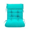 ARTPLAN All Weather Chair Outdoor Cushions of Adirondack Chair with High Back Wicker Tufted Pillow for Outdoor Furniture - 3 of 4