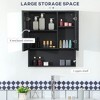 Resenkos Mirror Cabinet,Wall-Mounted Medicine Cabinet, Bathroom Mirror Cabinet with Double Doors and Storage Shelves, Black - 2 of 4