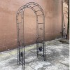 Large Outdoor Metal Double Doors Garden Trellis,Climbing Plants Support Arch,Suitable For Outdoor Wedding,Party Events Archway-Coolbibila - 3 of 4