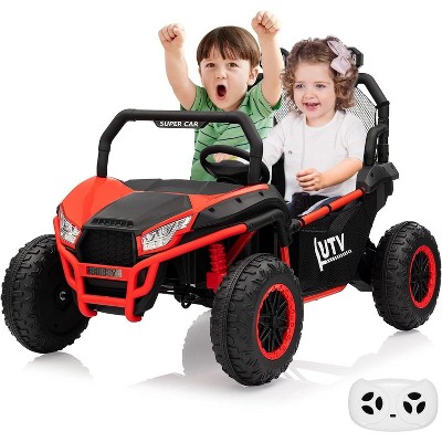 24V  Ride-On UTV for 2 Kids - 400W Electric Truck with Remote Control, 4.5MPH Max Speed, Four-Wheel Suspension & Music