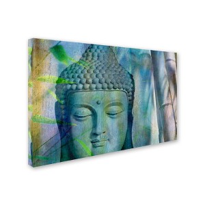 Trademark Fine Art -Cora Niele 'Buddha with Bamboo' Canvas Art - 1 of 3