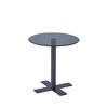 MAYEERTY Tempered Black Rould Glass Dinning Table with Black Leg - 4 of 4