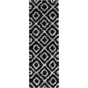 Unique Loom Trellis Shag Ruth Trellis Indoor Woven Area Rug - 1 of 4