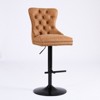 Ridstar Set of 2 Modern Swivel Counter Bar Stools For Home Bars & Kitchen Islands-Orange - 2 of 4