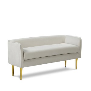 Meridian Furniture,Audrey Velvet Bench - 1 of 4